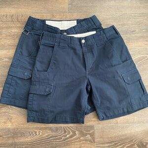 2 pairs Men's Navy Cargo Shorts for $15